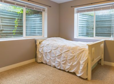 Awning Window Above a Basement Door